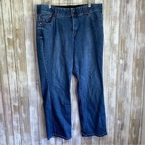 Lane Bryant Straight Leg Stretch Jeans Size 18 Medium Wash Denim Plus Size